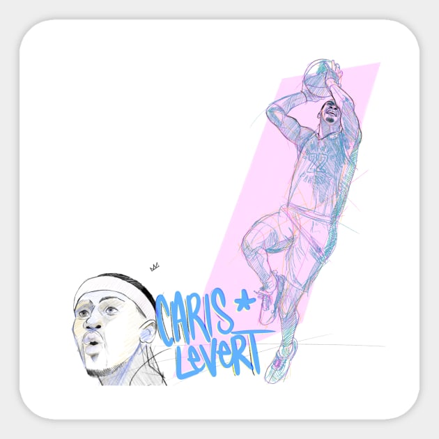 Caris Levert Sticker by tea rent illustrations